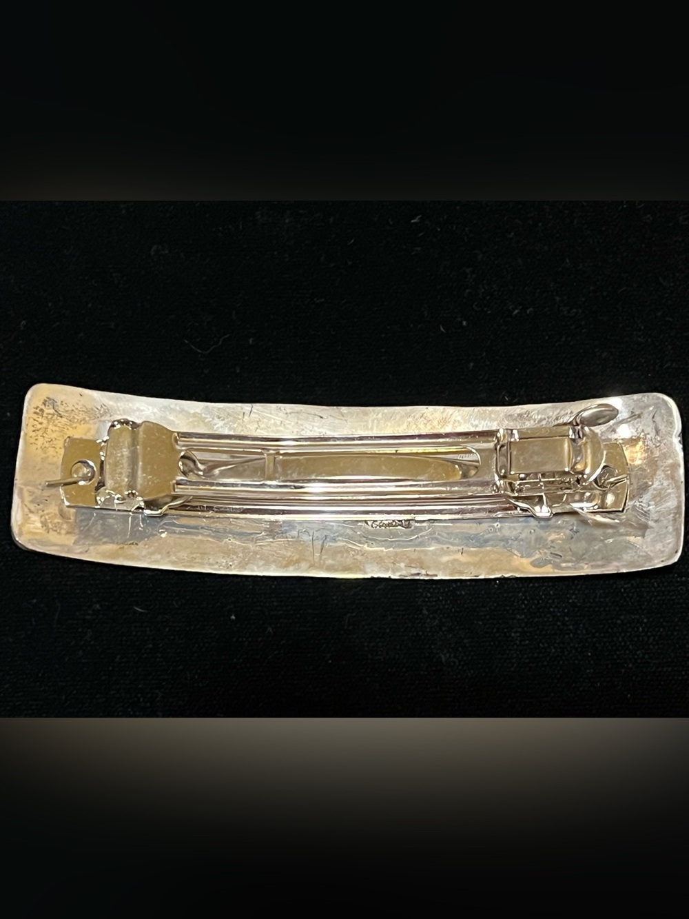 WOMEN’S STERLING SILVER BARRETTE HAIR CLIP. - Picture 2 of 8